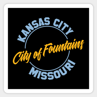 Kansas City - Baby Blue City Of Fountains Sticker